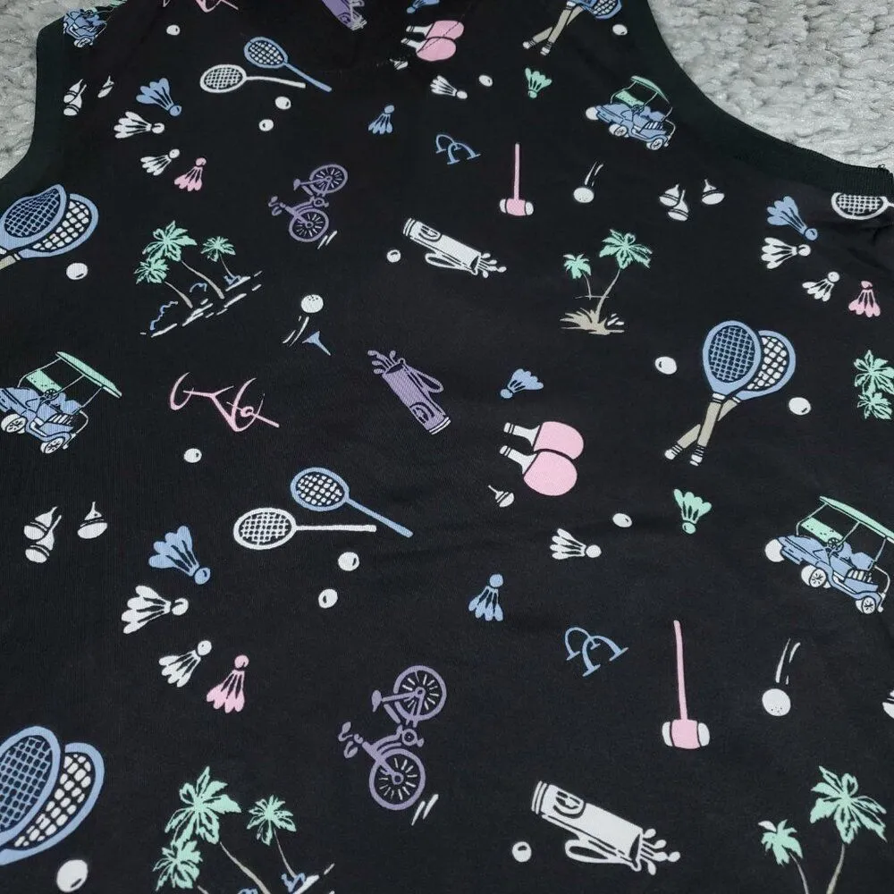 Ralph Lauren RLX Pickleball Sleeveless Polo Shirt Top Tailored Fit Black Size XS - Image 3