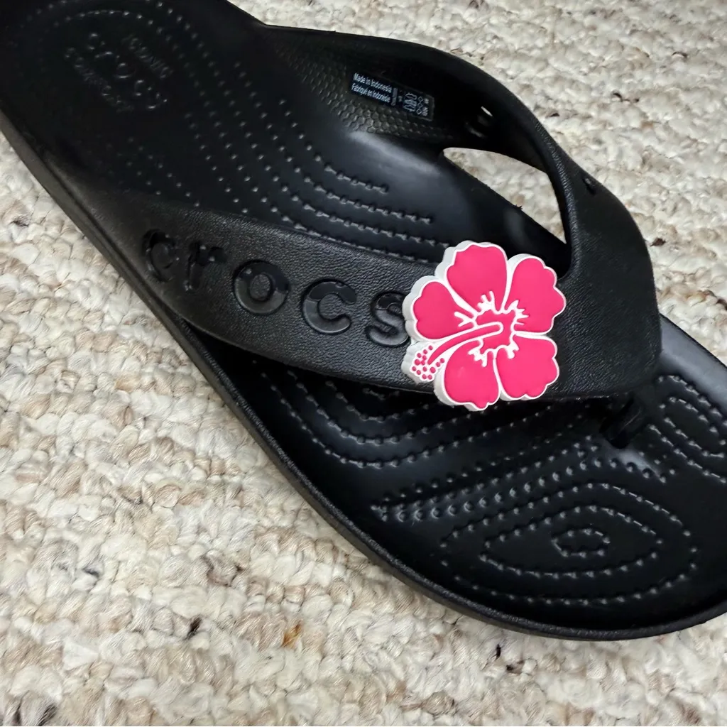 CROCS Baya Platform Flip in Black Women’s Size 8 Lightweight Slip-On Flip Flops - Image 10