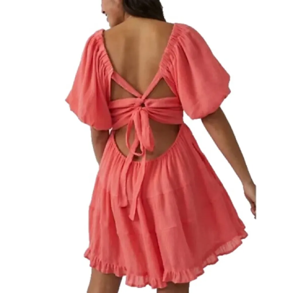 Free People Perfect Day Watermelon Short Puff Sleeve Mini Dress Women’s Size XS - Image 10