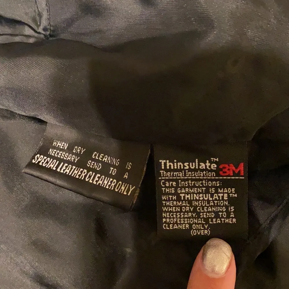 wilson's leather Vintage 90s  Thinsulate black leather moto jacket, size medium - Image 15