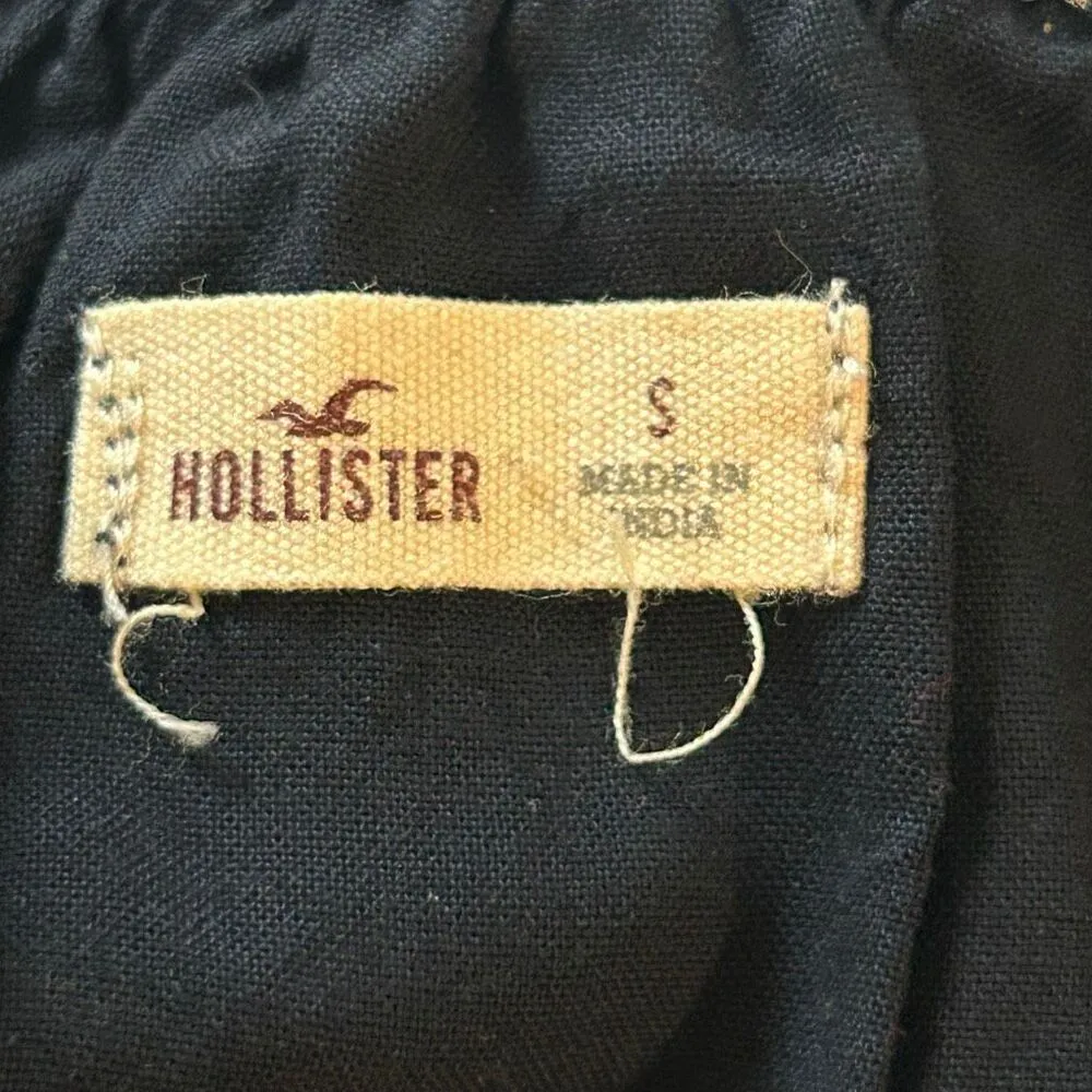 Hollister Boho Maxi Skirt Small Blue Geometric Floral Print Flowy Summer Beach S - Image 3