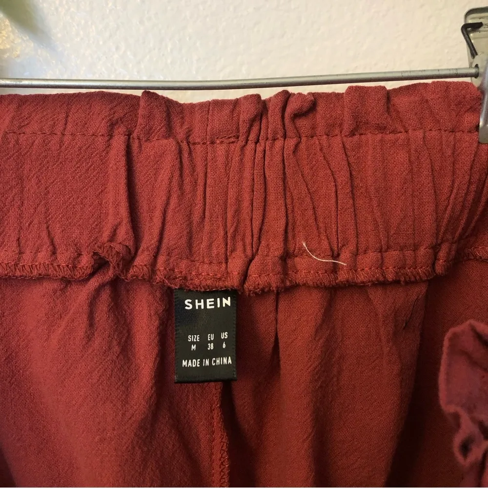 New  VCAY Paperbag Waist Wide Leg Belted Shorts - Image 5