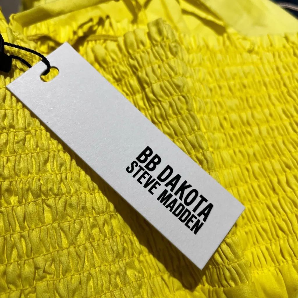 NWT BB DAKOTA WOMEN'S DREAM ABOUT ME DRESS In Sunny Lime XS Yellow - Image 8