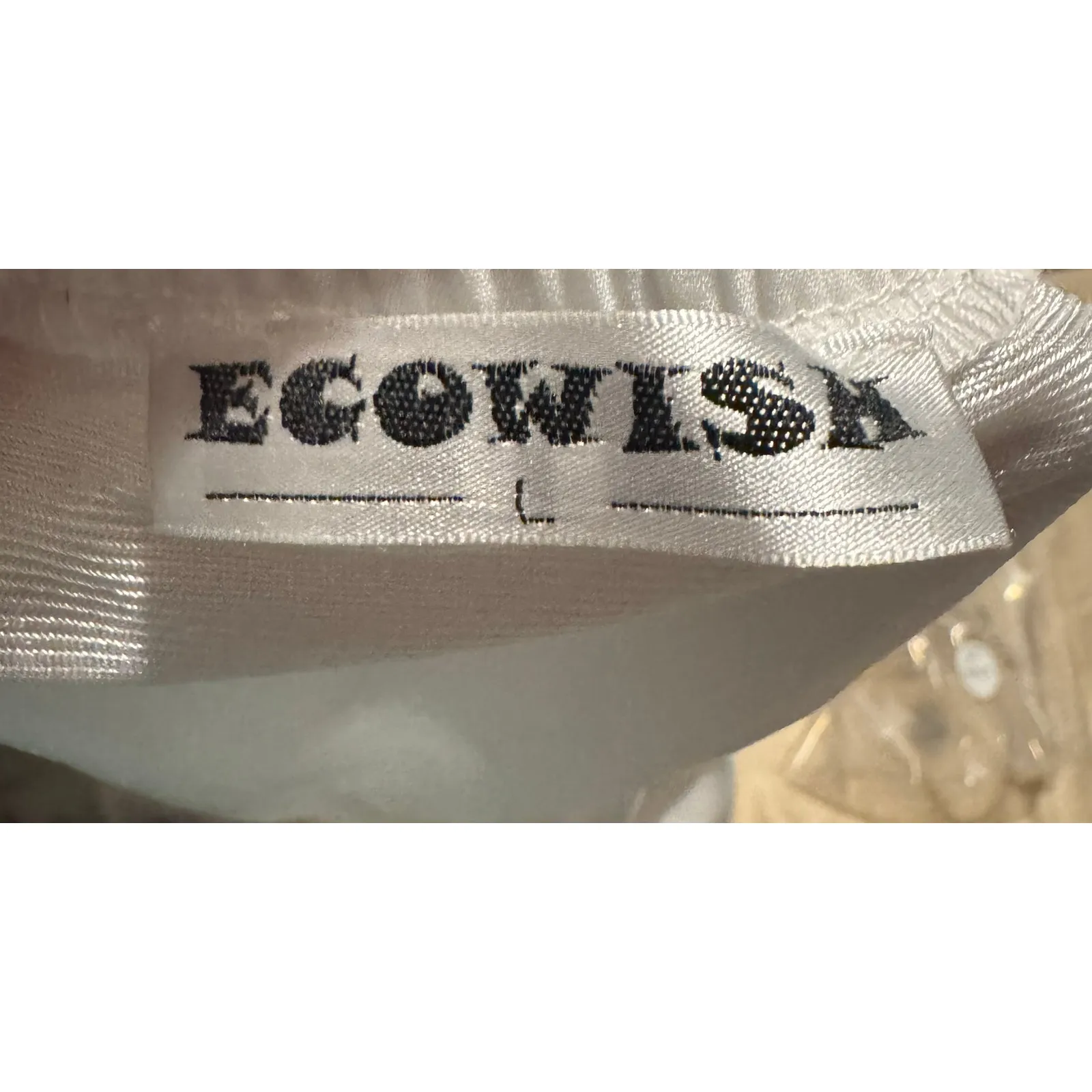 Ecowish Lace Tiered Mini Dress Open Tie Back Women's Large Wedding Beach Resort - Image 8