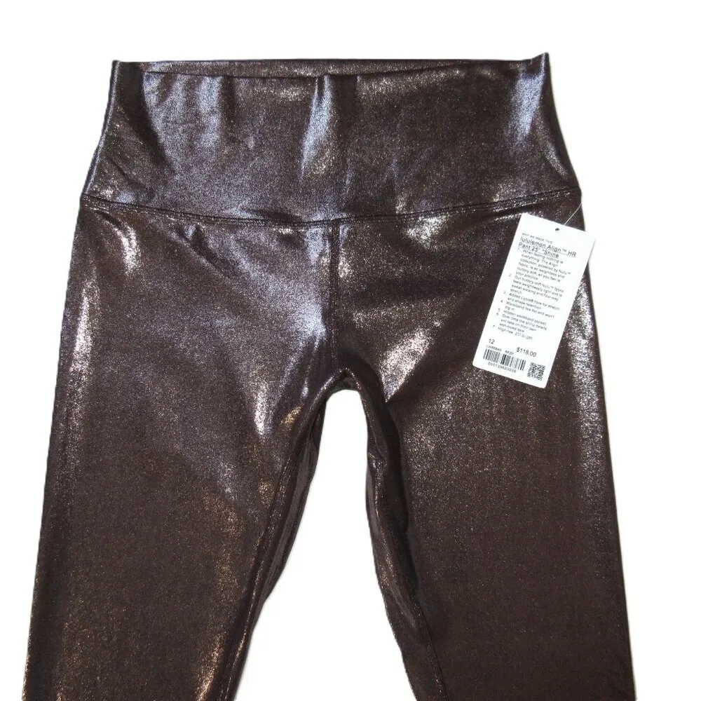 NWT Lululemon Align High-Rise Pant 25" *Shine Radiate Foil Print French Press 12 - Image 4
