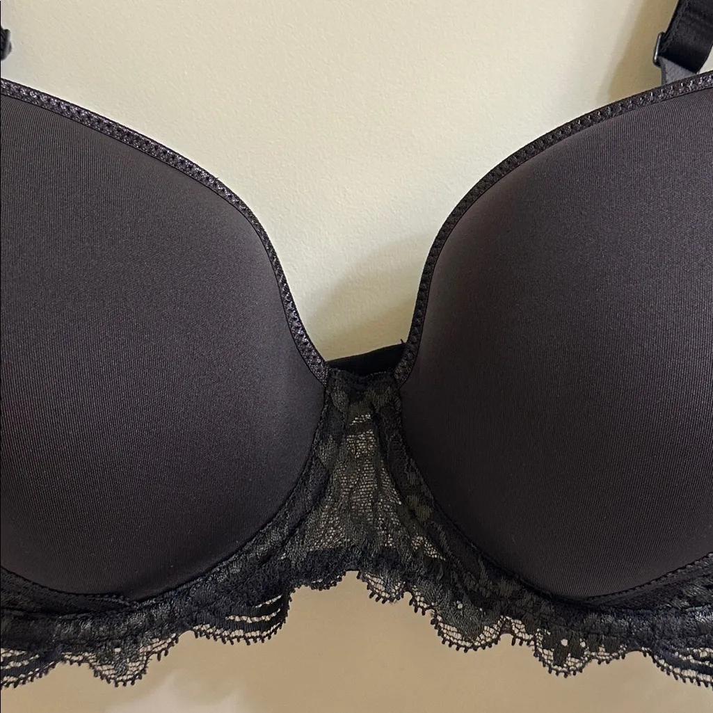 Simone Perele Amour 3D Plunge Bra Anthracite NEW 38C Style 13R316 Gray Size undefined - Image 4