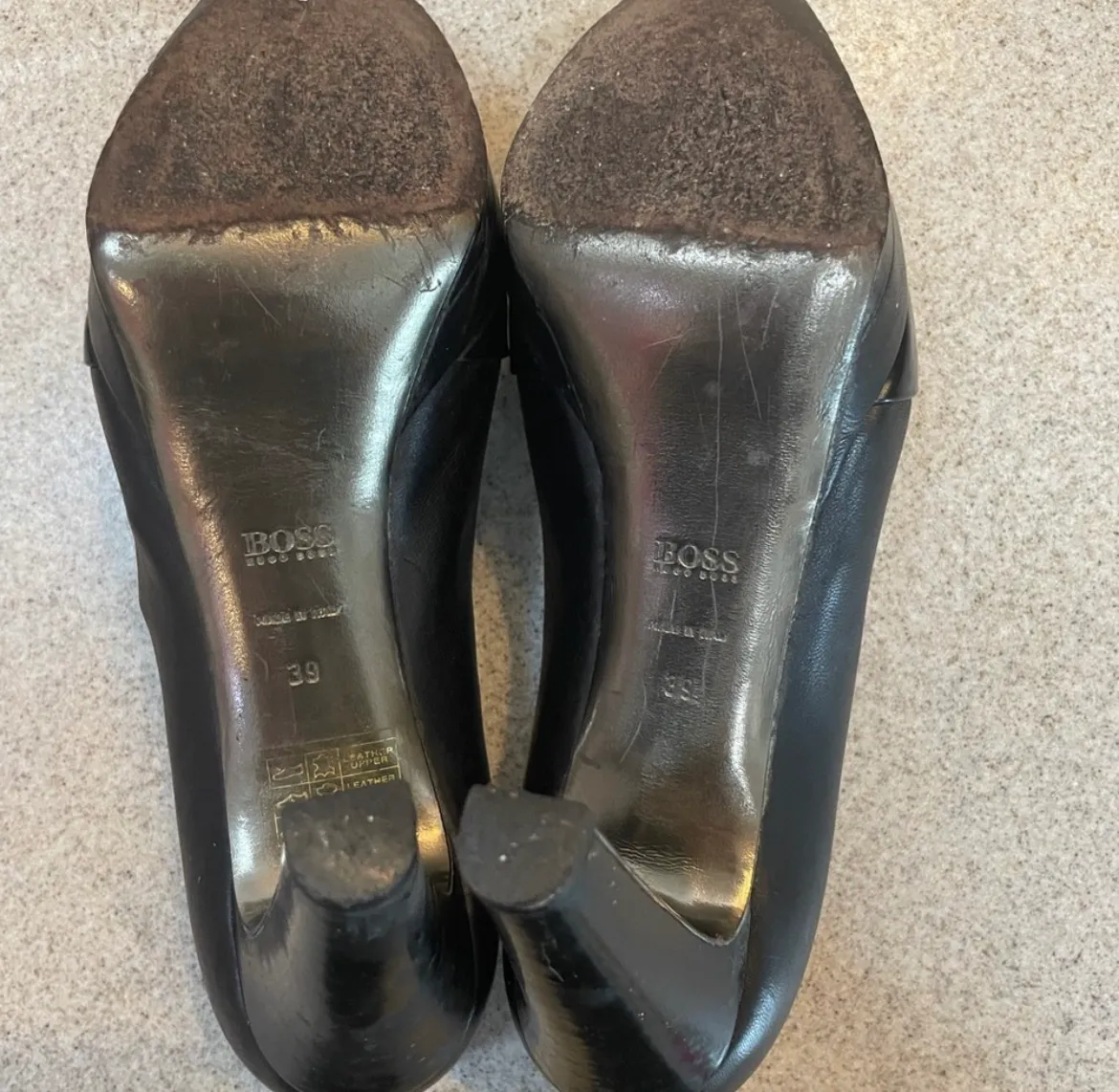 Black Leather Heels - Image 2