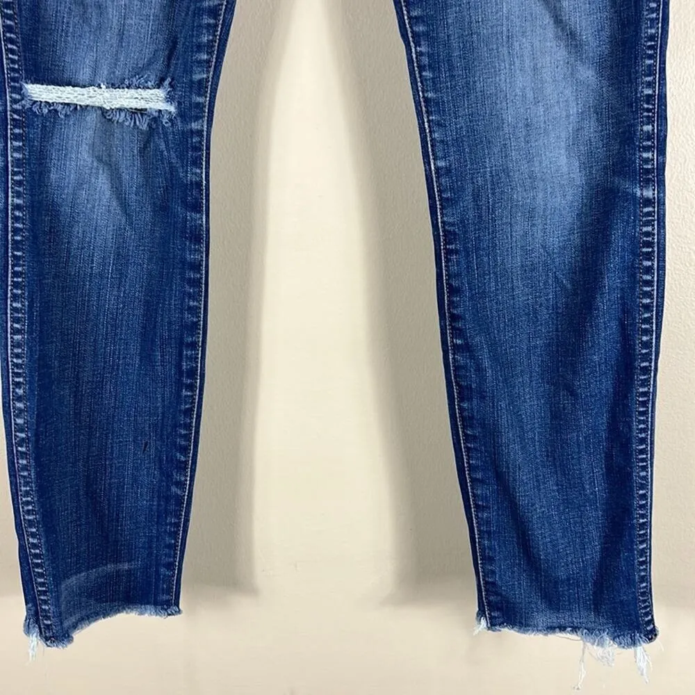 Madewell 10” High Riser Distressed Raw Hem Skinny Jeans - Image 2