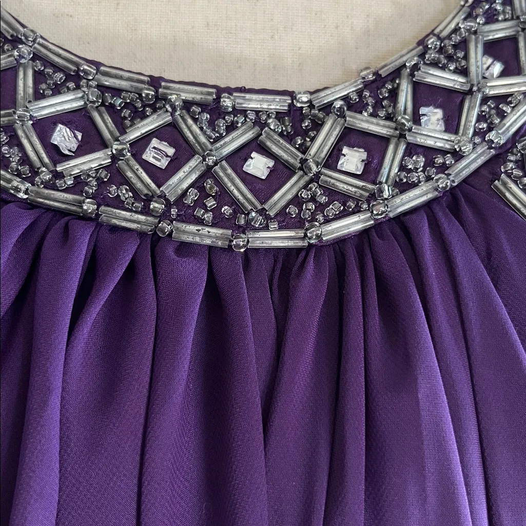 Scarlett Nite eggplant purple trapeze cocktail dress Size 10 - Image 4