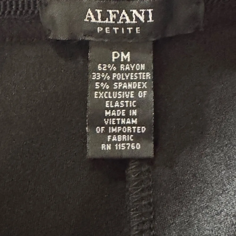 Alfani Black Boot Cut Flare Pants Petite Medium PM - Image 5