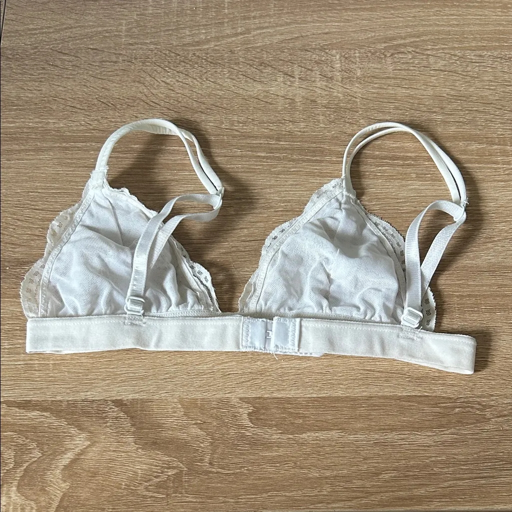 Brandy Melville White Lace Bralette - Image 3