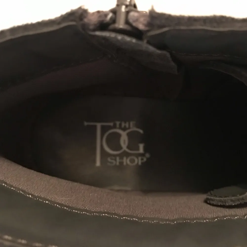 The TOG Shop chukka booties ankle boots woman’s size 7M gray suede leather zip - Image 5