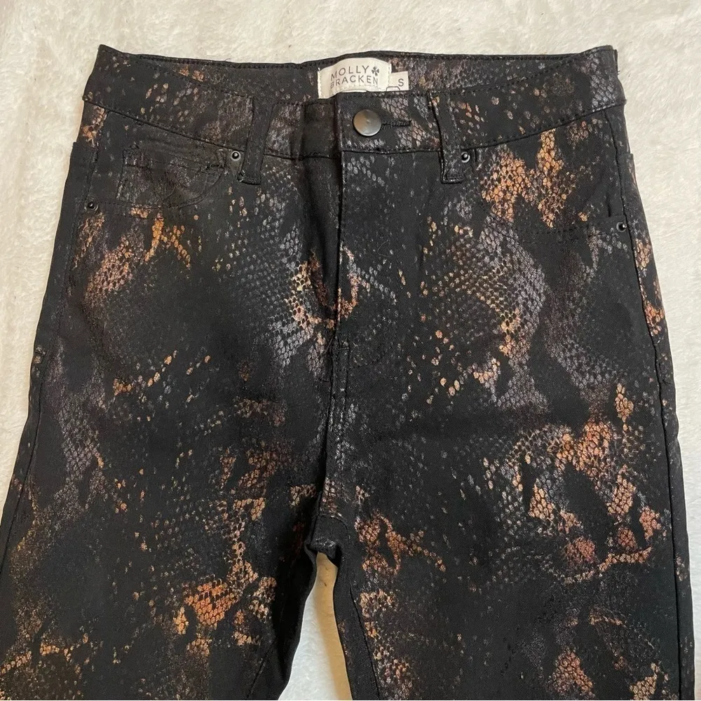 Anthropologie Molly Bracken Snakeskin Skinny Jeans - Edgy Statement Style - Image 8