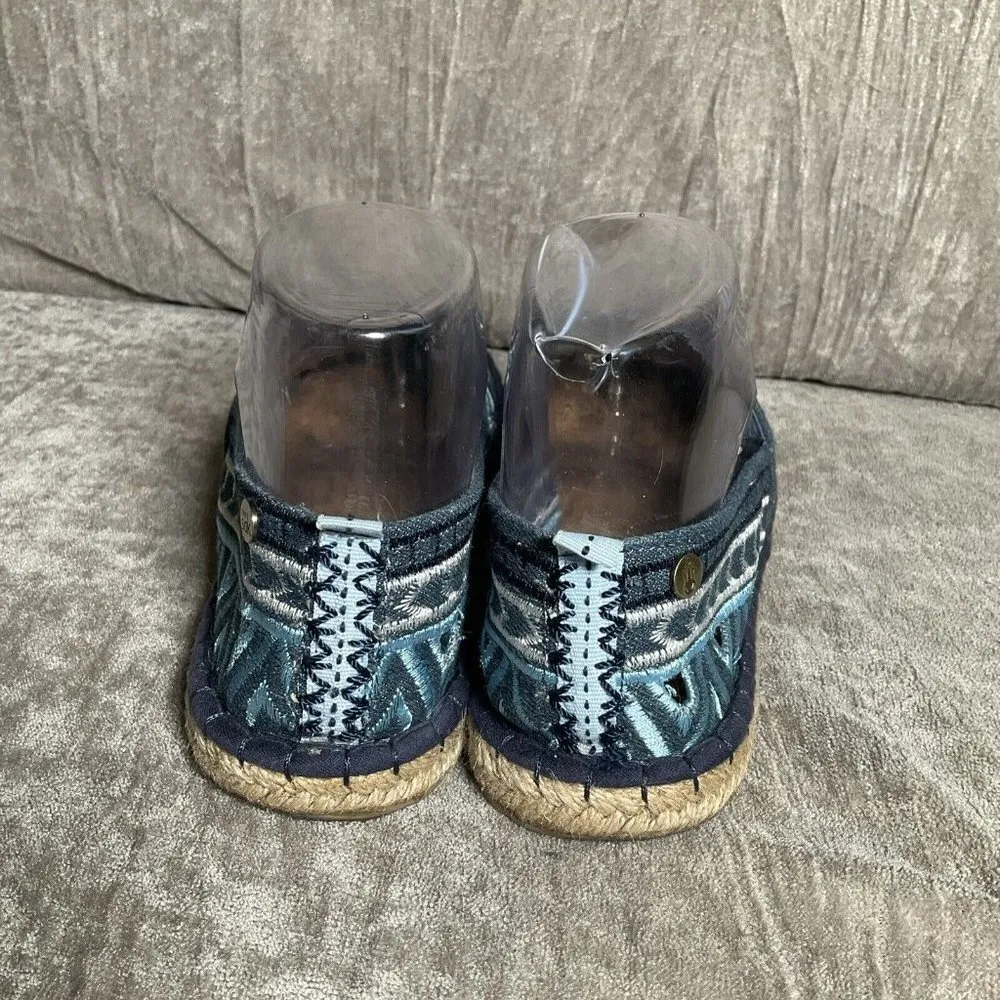 THE SAK Blue Embroidered Cut out Espadrille Flats - Size 7 Casual Resort Boho - Image 9