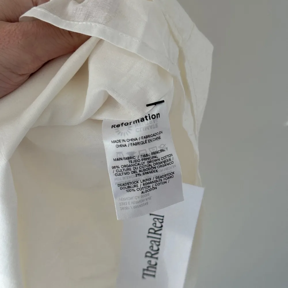 REFORMATION NWT White Cotton Sleeveless Dress 10 - Image 5