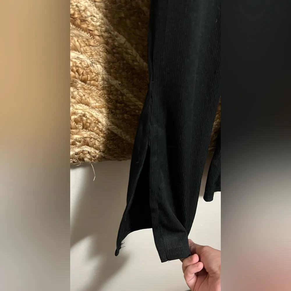 NASTYGAL Collection Women's Black Stretch Leggings with Side Slits, Size US 6 - Image 2