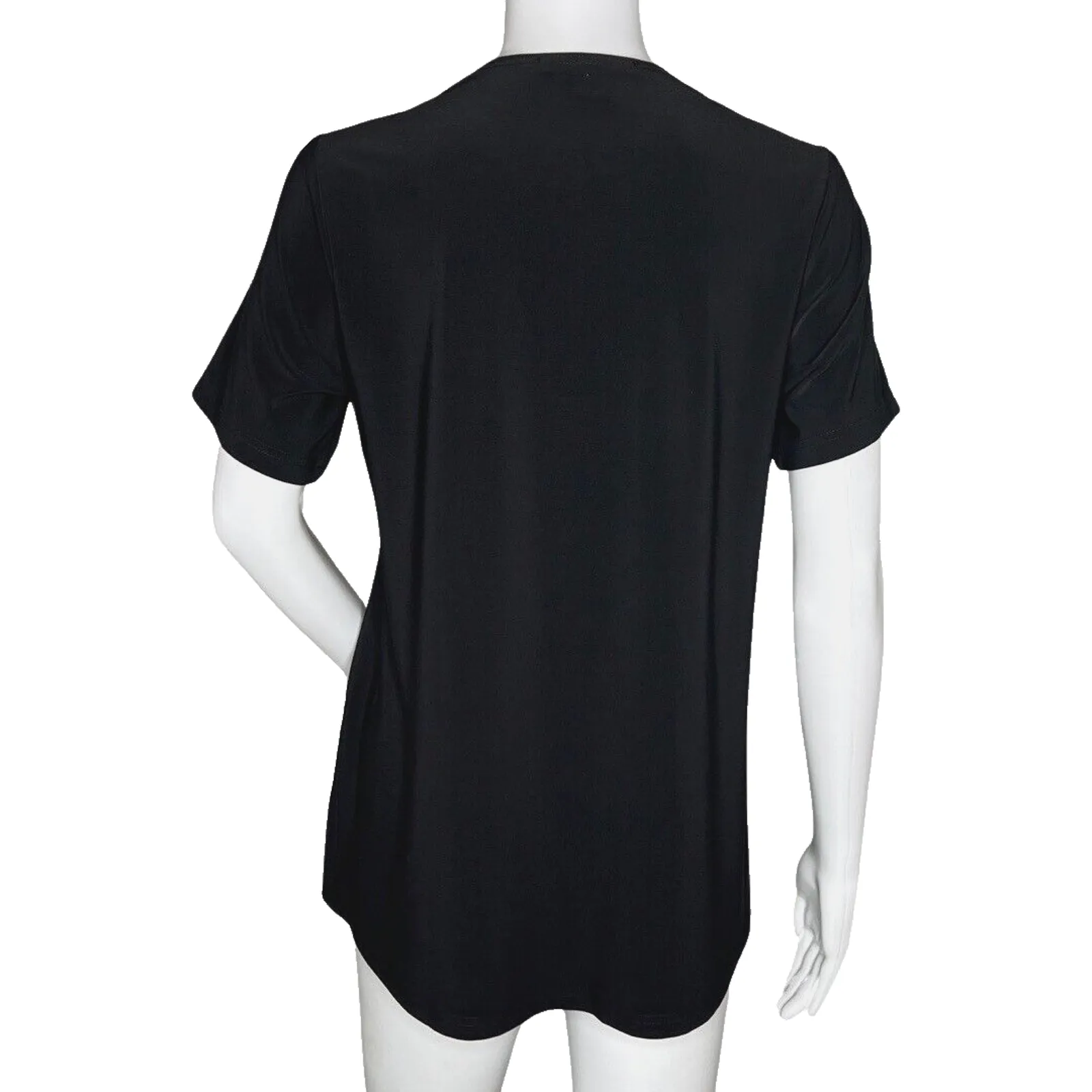 Sympli Shirt Womens 8 Black Blouse Office Commute Travel Neutral‎ Minimalist - Image 4