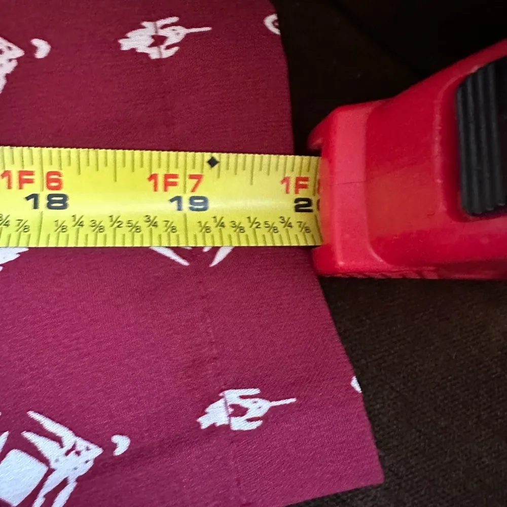 41 Hawtin Red White Long Sleeves Button Down Geometric Design Shirt Dress Sz S - Image 16