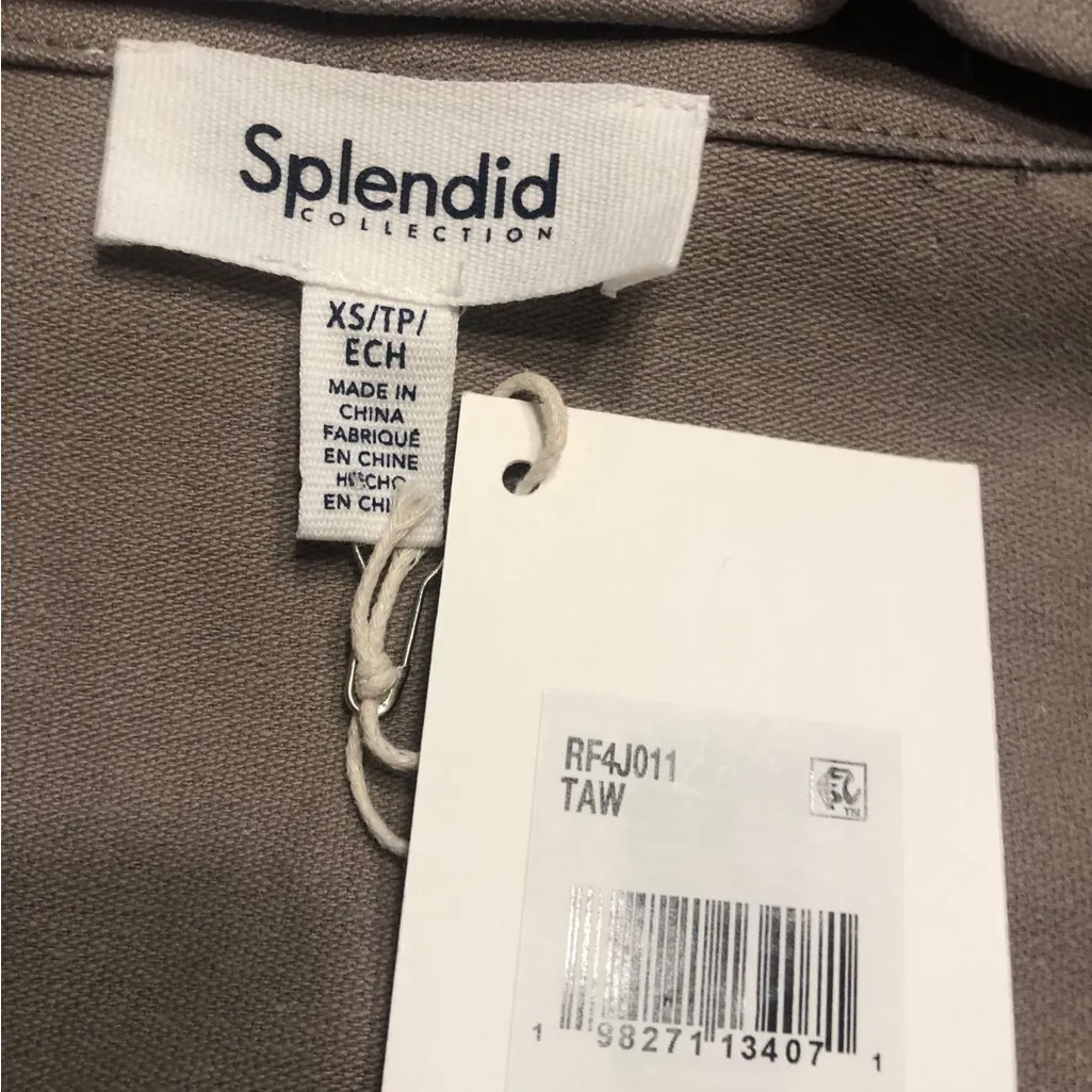 Splendid Women’s Sherpa Gray Tawny Collar Utility Jacket Size XS NWT - Image 9