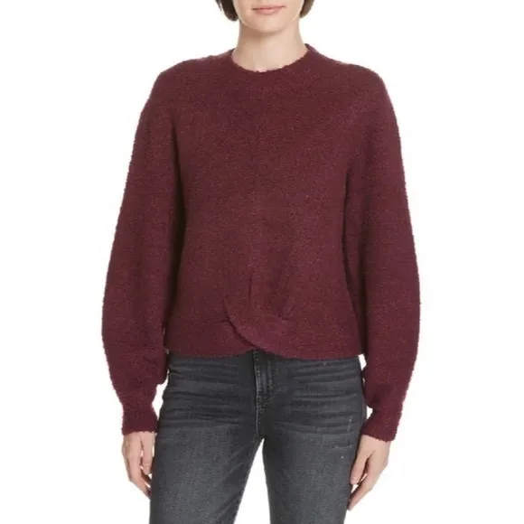 Joie • Stavan Metallic Detail Crewneck Sweater Blackberry - Image 7