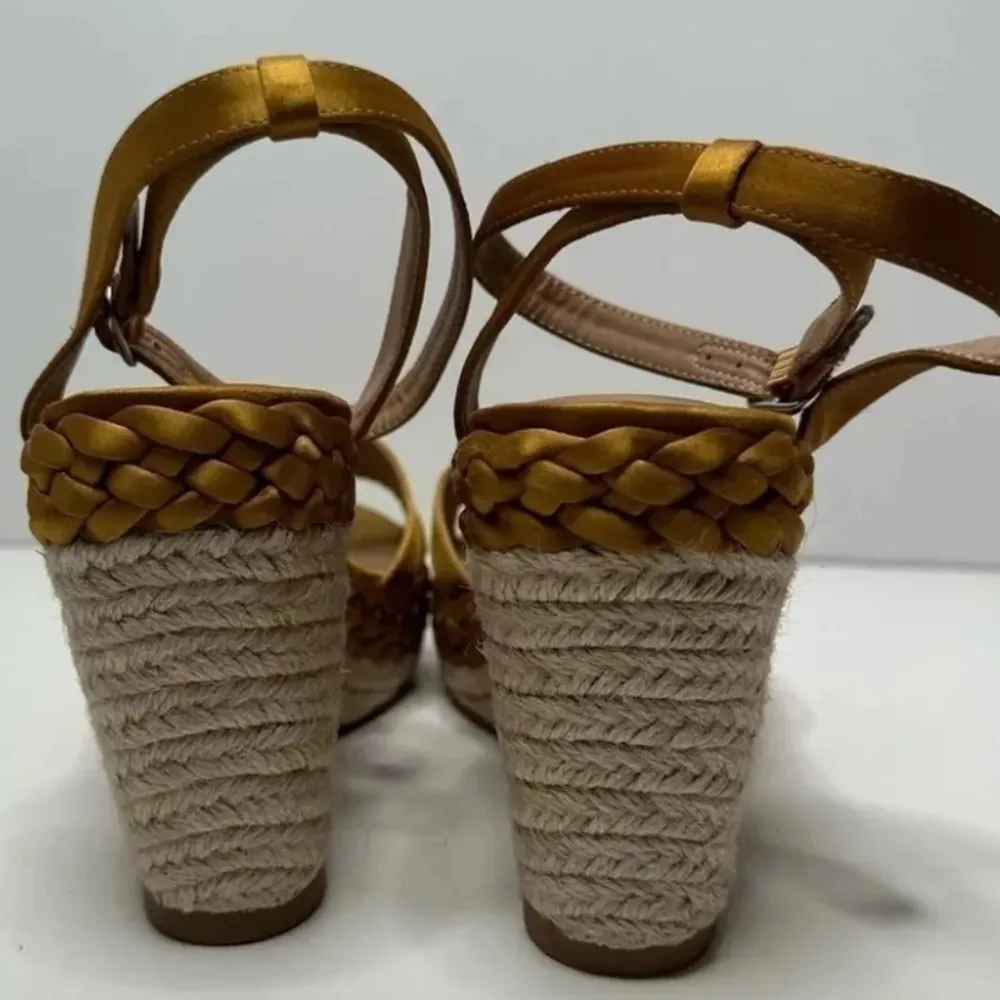 Beautiful! Torrid Satin Espadrille Platform Wedge Sandals Size 9W - Image 4