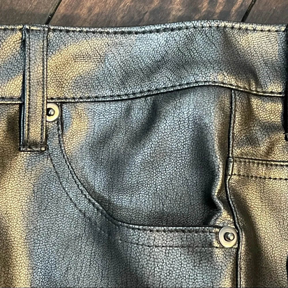 H & M New with Tags Faux Leather Biker Mini Skirt - Image 5