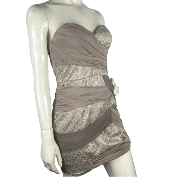 Bebe Strapless Bodycon Dress - Image 3