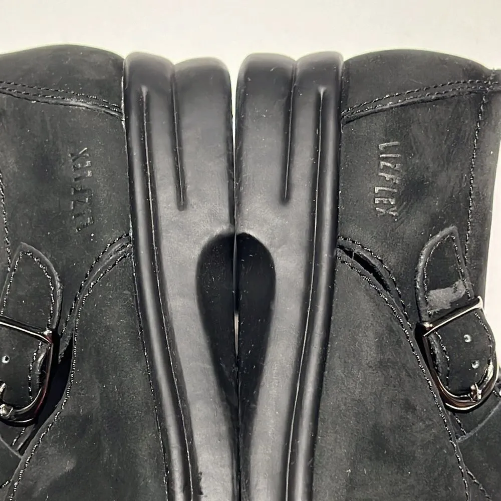 Liz Flex Chastity‎ Black Leather shoes by Liz Claiborne Size 8M. B62 - Image 7