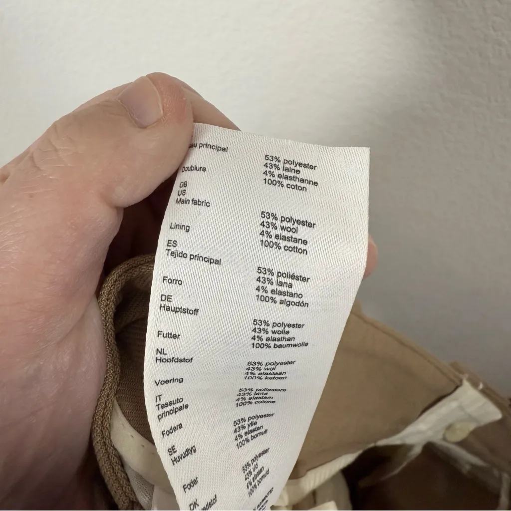 Maje Women’s Pleated Tailored Trouser Pants in Brown Size 40 (US L) - Image 14