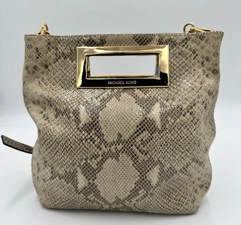 MICHAEL KORS FAUX SNAKE SKIN SHOULDER BAG - Image 2