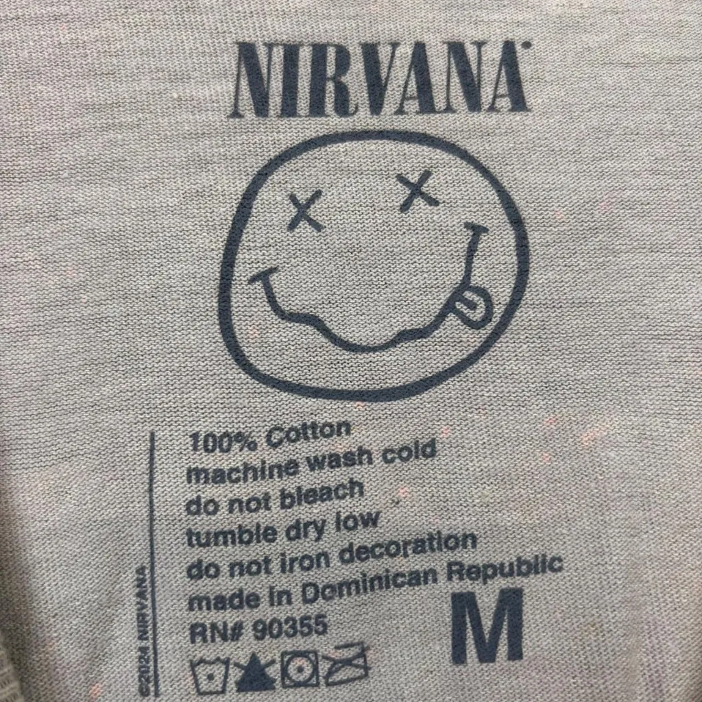 Nirvana In Utero Spell-Out & Album Art Grunge Band T-Shirt M - Image 4