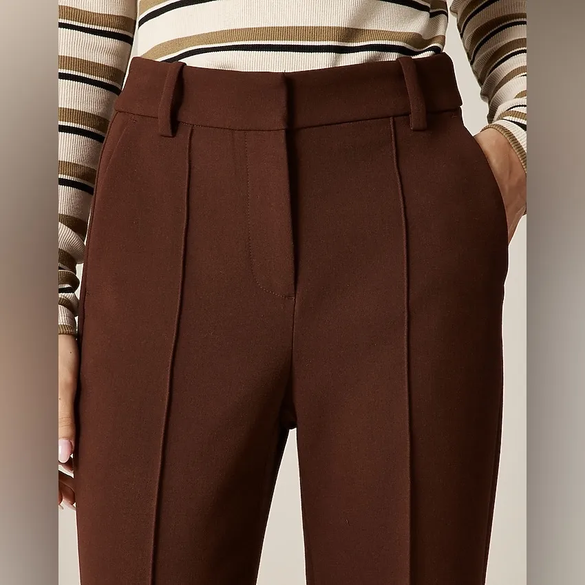 J. Crew Natalia Pant Four-season Stretch in French Press Brown Size 0 *flawed* - Image 3