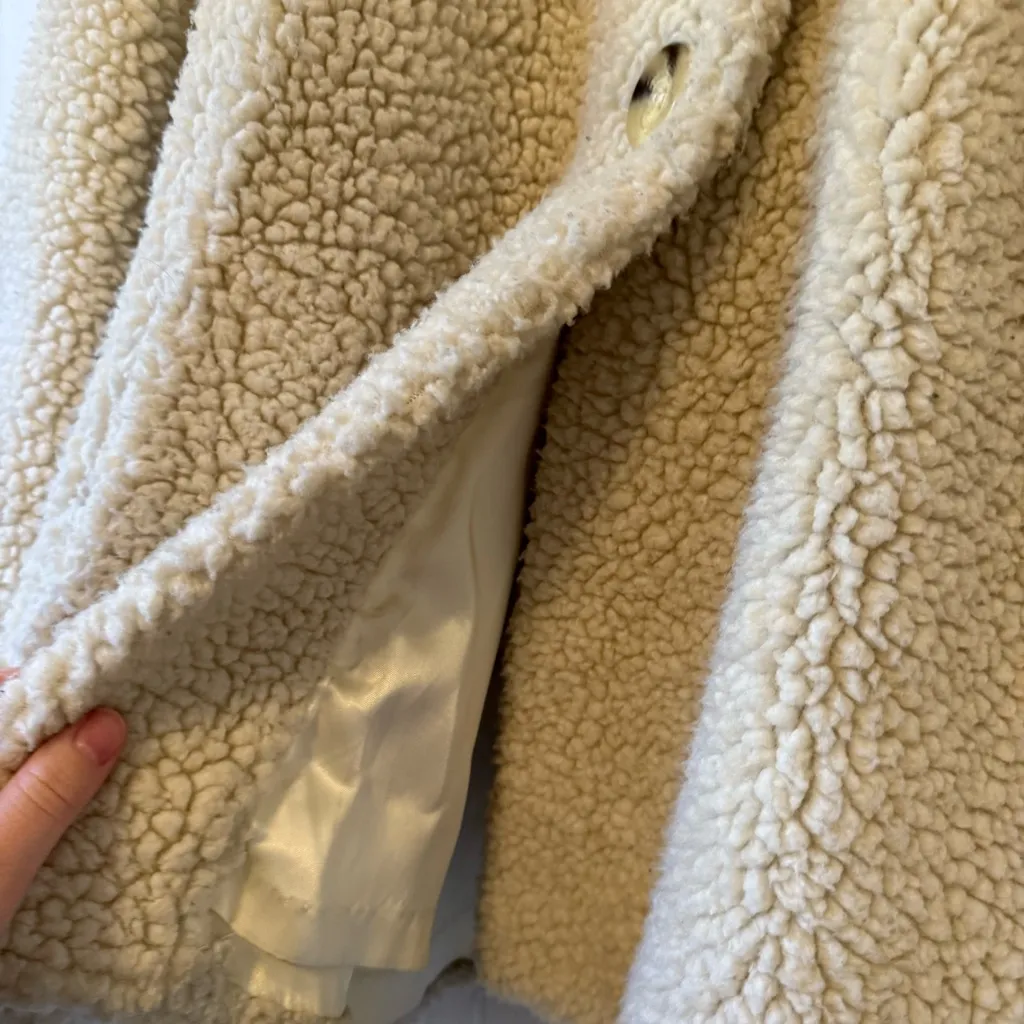 Vintage J. Percy for Marvin Richard’s Faux Shearling Cream Coat - Image 5