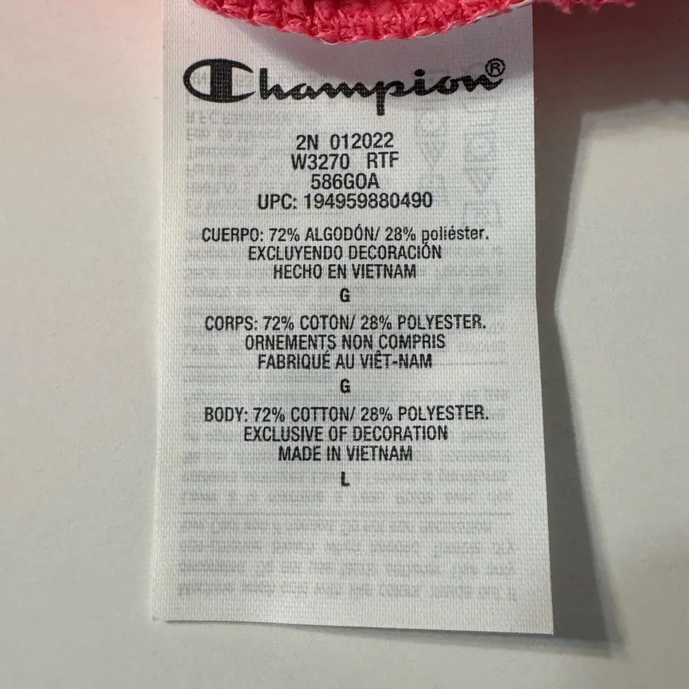 Women’s  Campus French Terry Hoodie Peachy Pink Size L NWT - Image 14