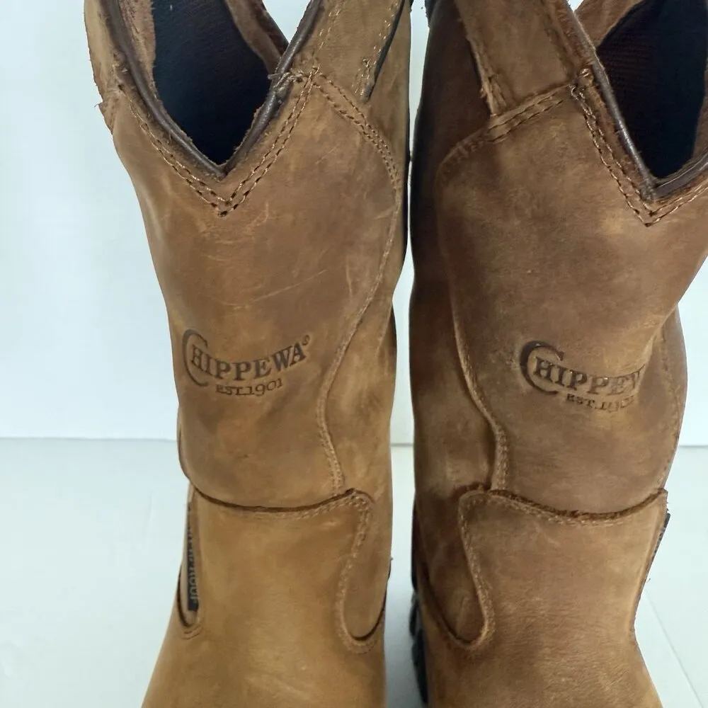 Chippewa Cross Terrain 12” Pull On Waterproof Composite Toe Work Women Sz 6 NEW Brown - Image 7