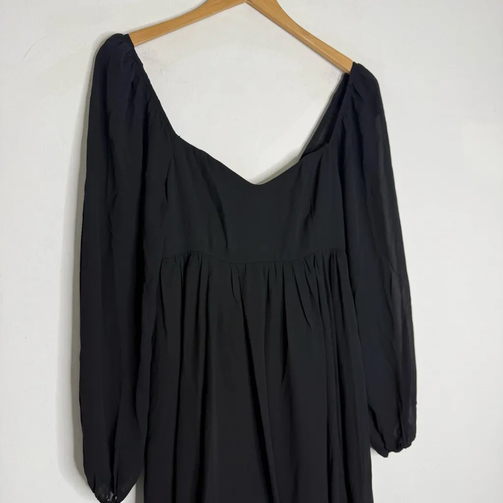 Abercrombie & Fitch Long Sleeve Sweetheart Mini Dress – Black – Size Small - Image 6