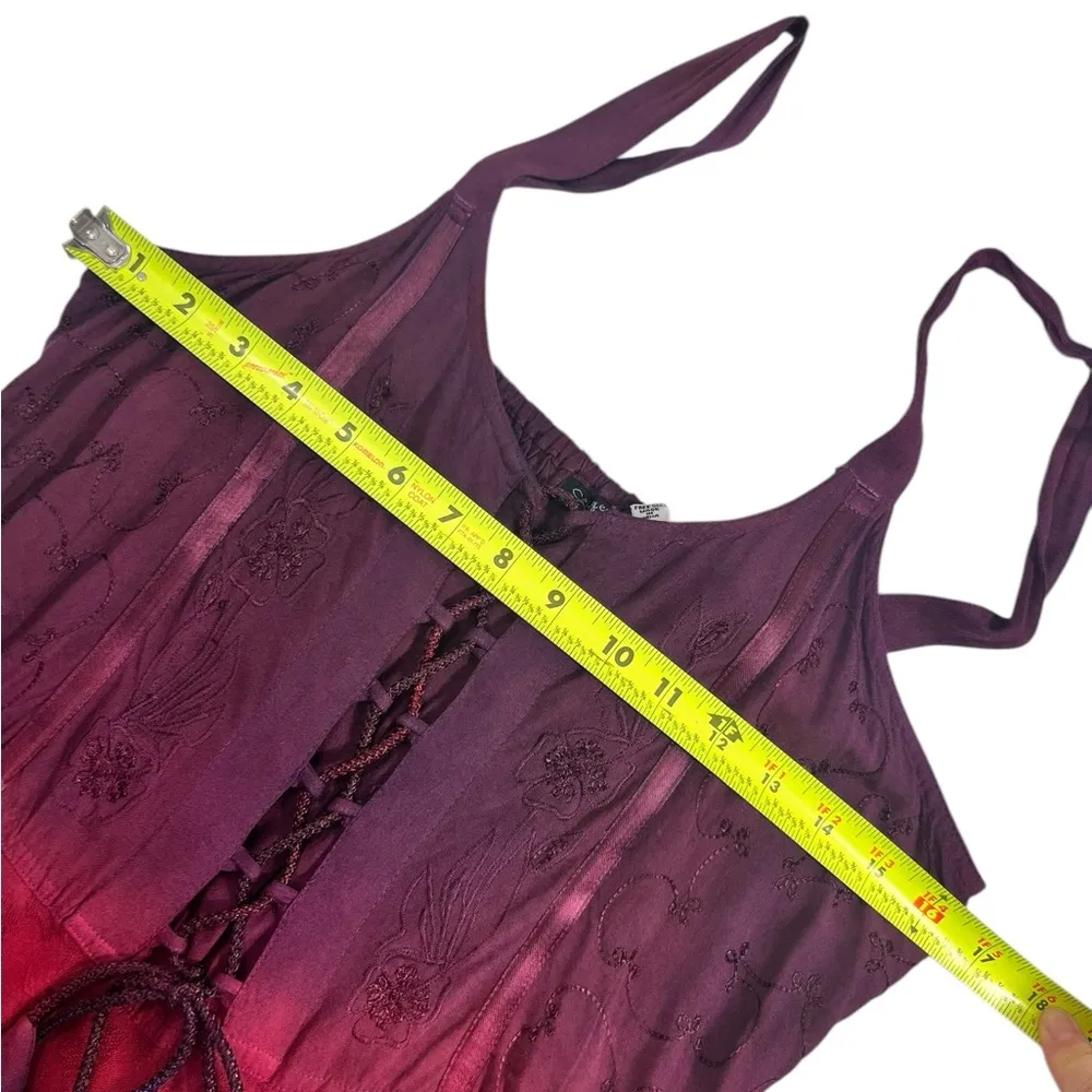 Lapogee Tie Dye Boho Gypsy Style Dress Purple Size undefined - Image 6