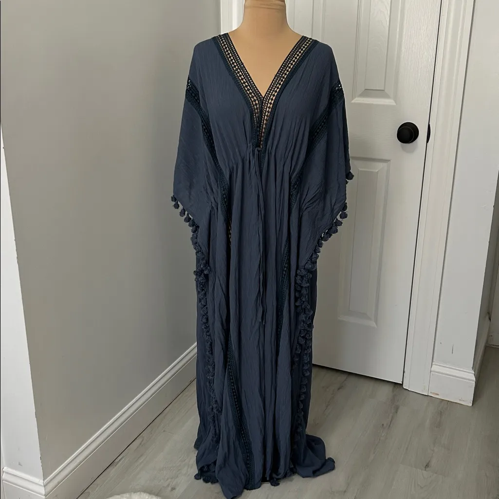 Michael Stars Farrah Caftan in Lake - Image 2