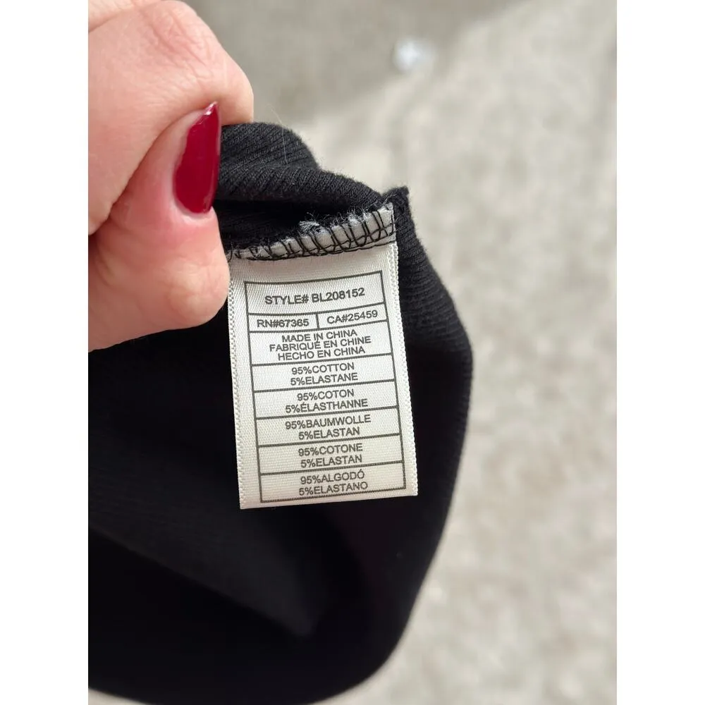 BB Dakota Small Sips Tee Body-con Mini Dress Cap Sleeve Black Ribbed - Image 8