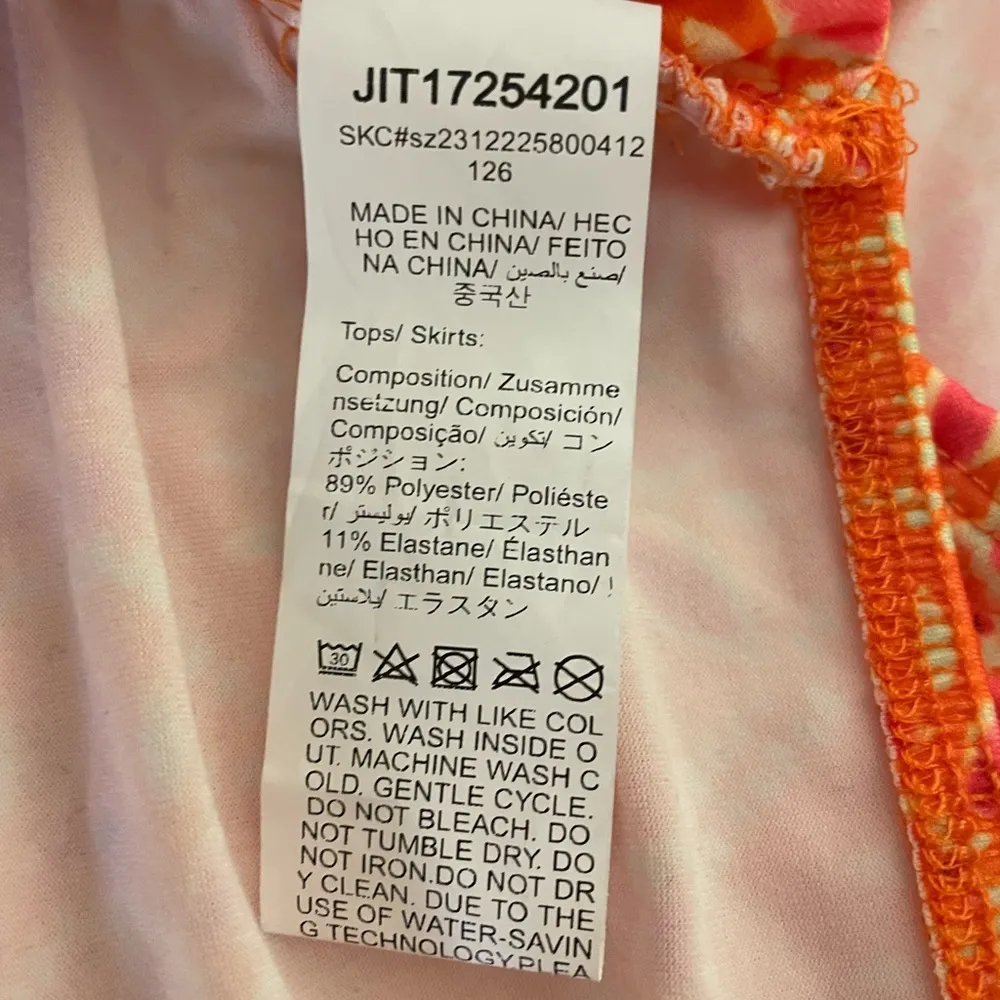 SHEIN Cross Back Cami & Bodycon Skirt Set, Orange/Pink, Size S, NWOT - Image 8