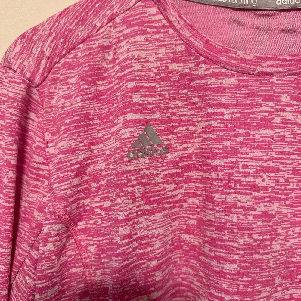 Adidas Boston Marathon Pink Heather Long Sleeve T Size XL - Image 6