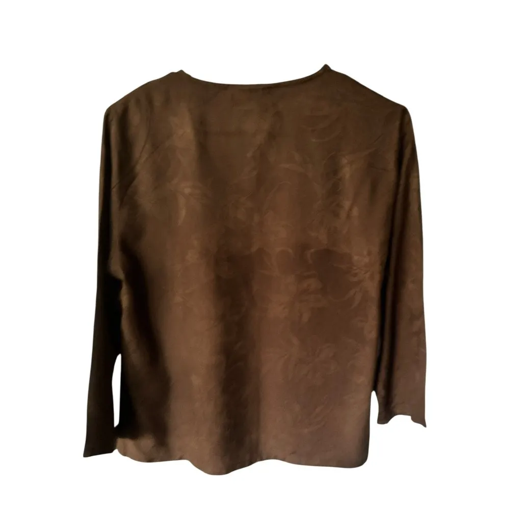 Lemon Grass Studio Women's Dark Brown Top - Image 3