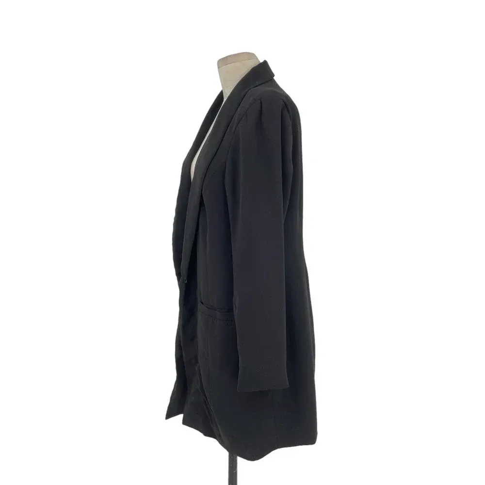 Eloquii Long Essential‎ Blazer in Black Plus Size 14 - Image 7