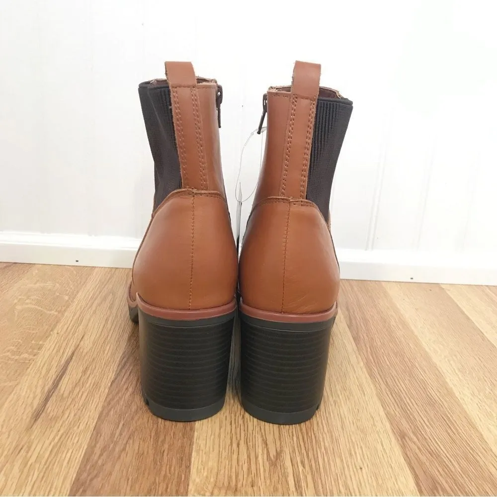 NATURALIZER Verney Brown Leather Chelsea Boot Lug Sole Weatherproof Size 9.5 New - Image 6