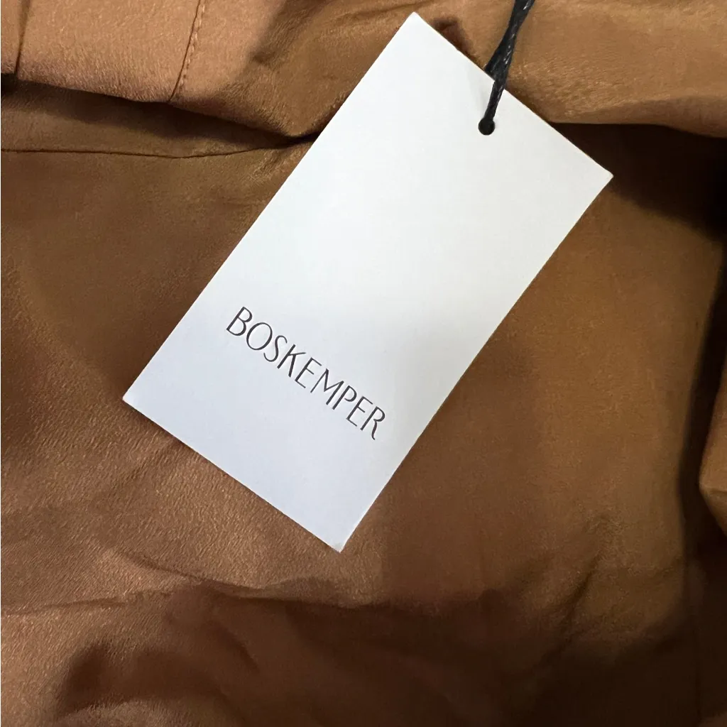 BOSKEMPER for BHLDN Ariel Bronze Bow Strapless Mini Dress NWT Cocktail Brown Size M - Image 10