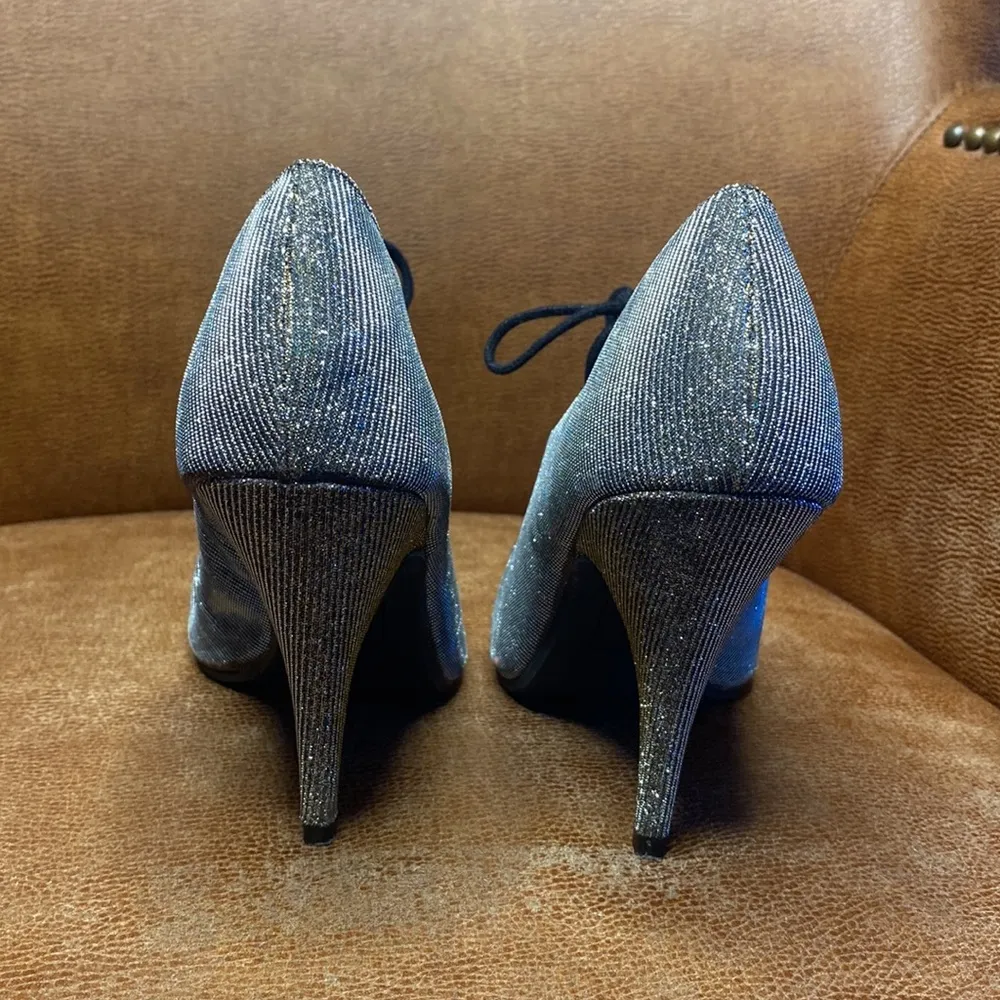 Fioni Sparkly Gold and Silver lace up heels Size 8 🔥🔥💐SÚPER SALE🔥 - Image 6