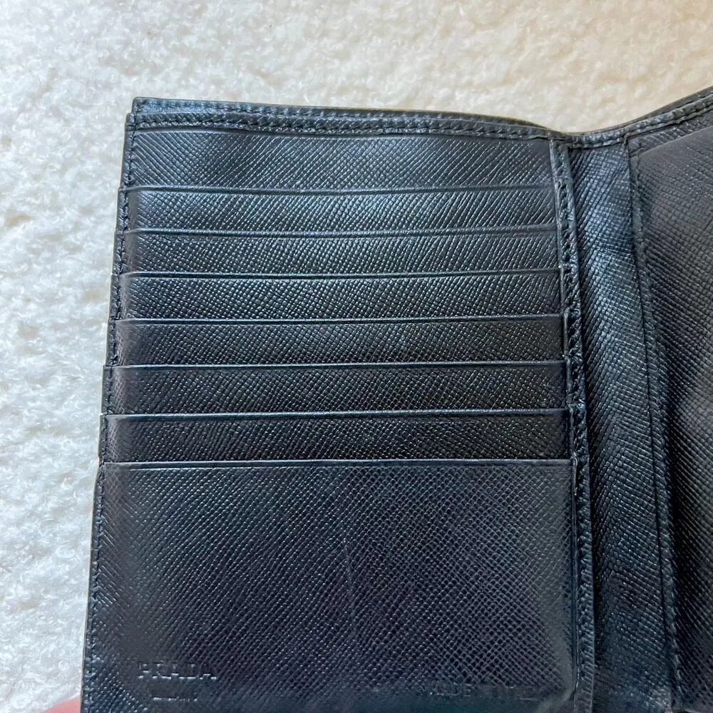 PRADA Black Nylon and Leather Wallet - Image 6