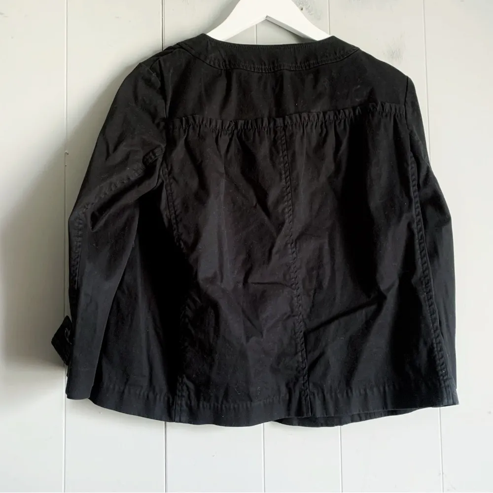 TALBOTS Black Rounded Button Up Blazer Sz 10P - Image 2