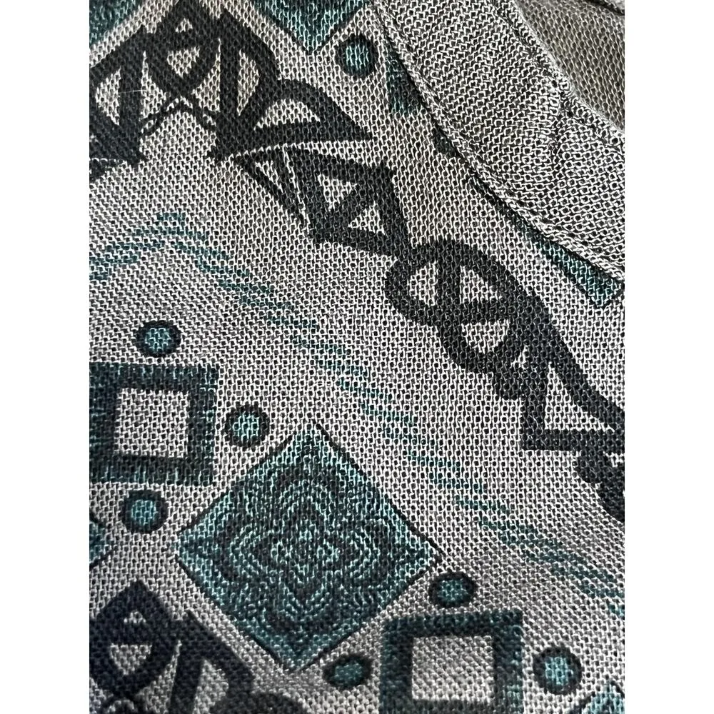 KUHL Linen V-Neck 3/4 Sleeve Blue/Gray Top Women's Size S Cottage Minimalist - Image 5