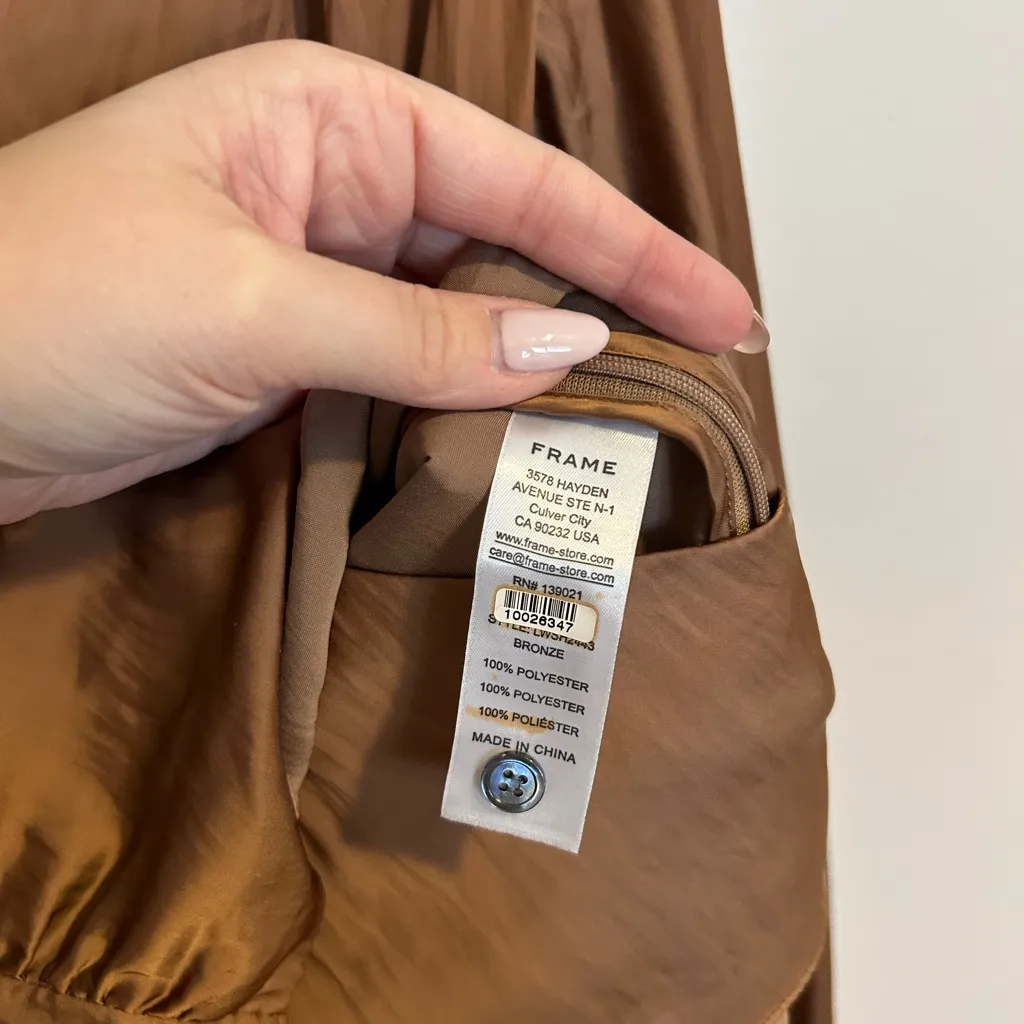 FRAME Crossover Top in Bronze size Medium (M) - Image 7